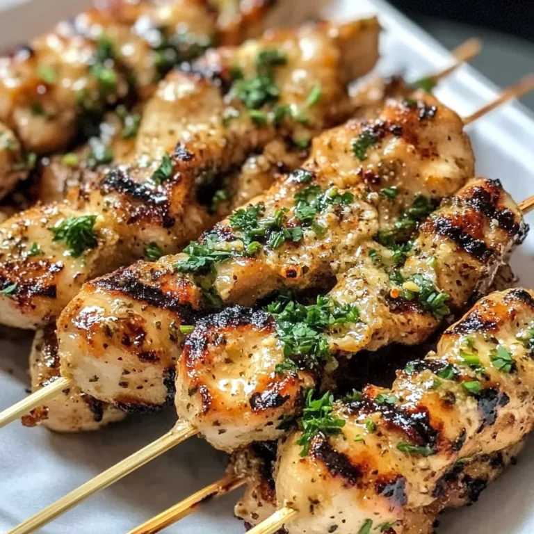Ranch Garlic Parmesan Chicken Skewers