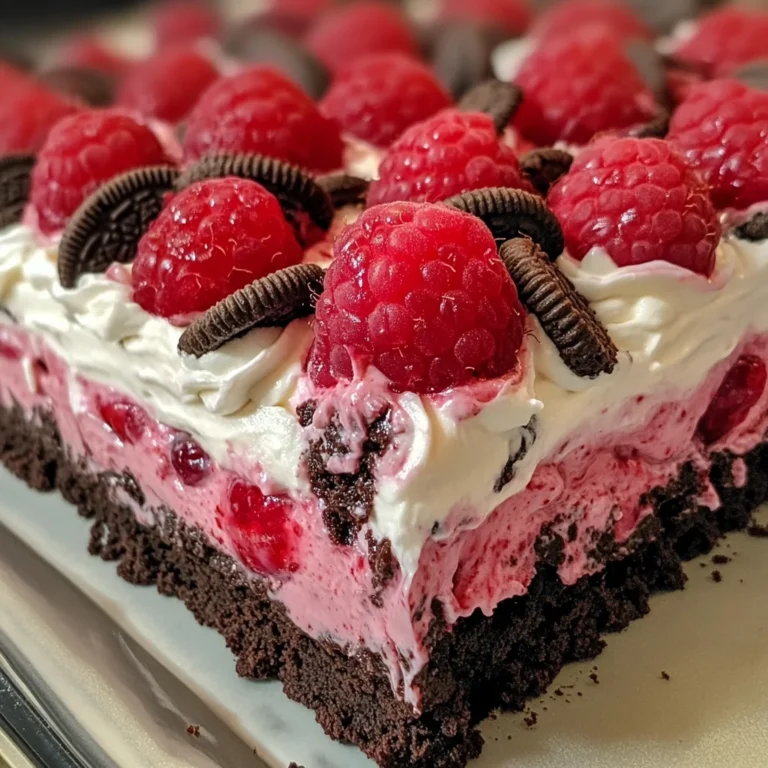 Raspberry Chocolate Lasagna Dessert