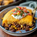 Southwest Beef Cornbread Casserole