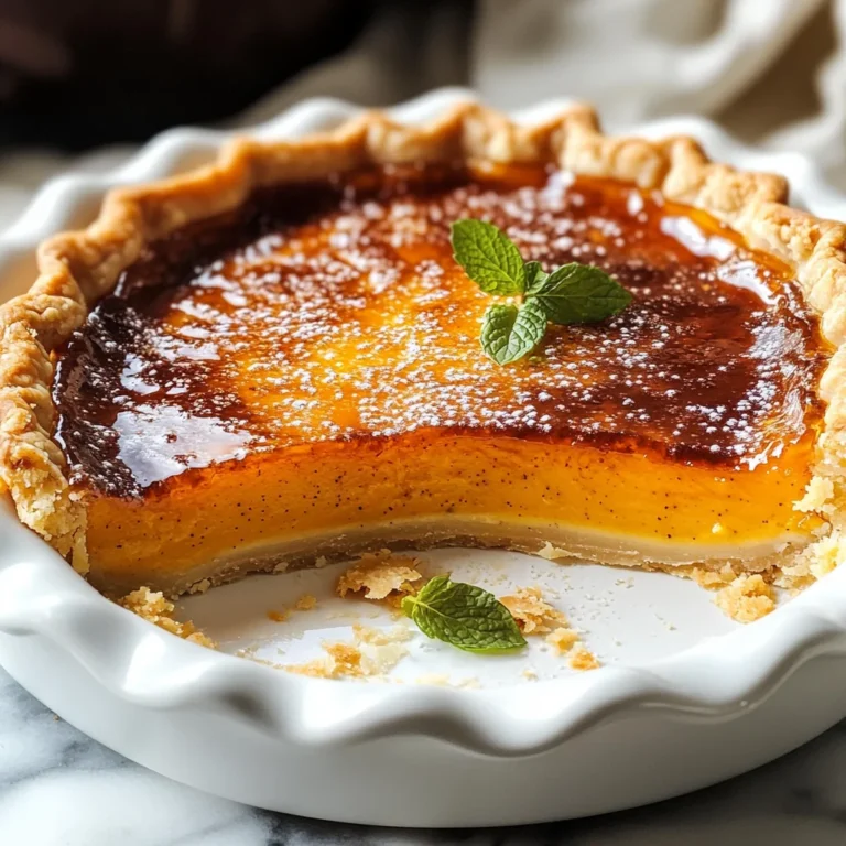Tasty Pumpkin Pie Brulee with Bourbon Vanilla