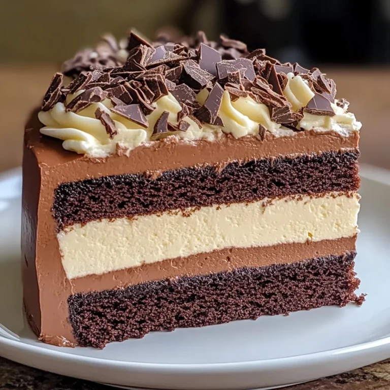 Tuxedo Cake – Triple Chocolate Mousse Cake