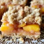 gluten free vegan peach crumb bars