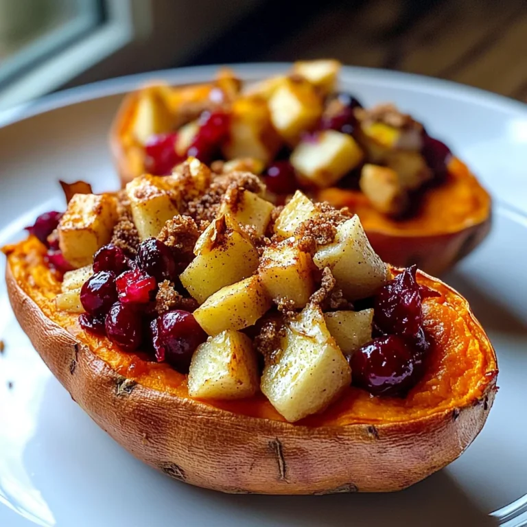 Cranberry Apple Twice-Baked Sweet Potatoes