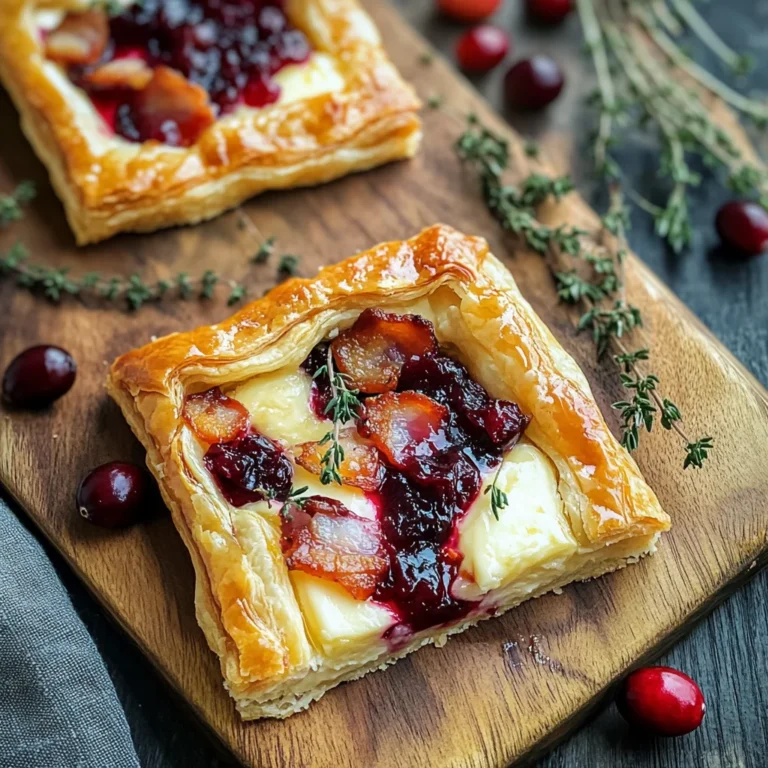 Cranberry Brie Tart with Pancetta & Thyme