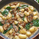 Creamy Spinach and Mushroom Gnocchi (One-Pan, 20 Minutes)