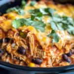 Crockpot Chicken Enchilada Casserole