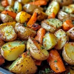 Garlic Herb Roasted Potatoes, Carrots, and Zucchini