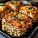 Garlic Parmesan Chicken Meatloaves