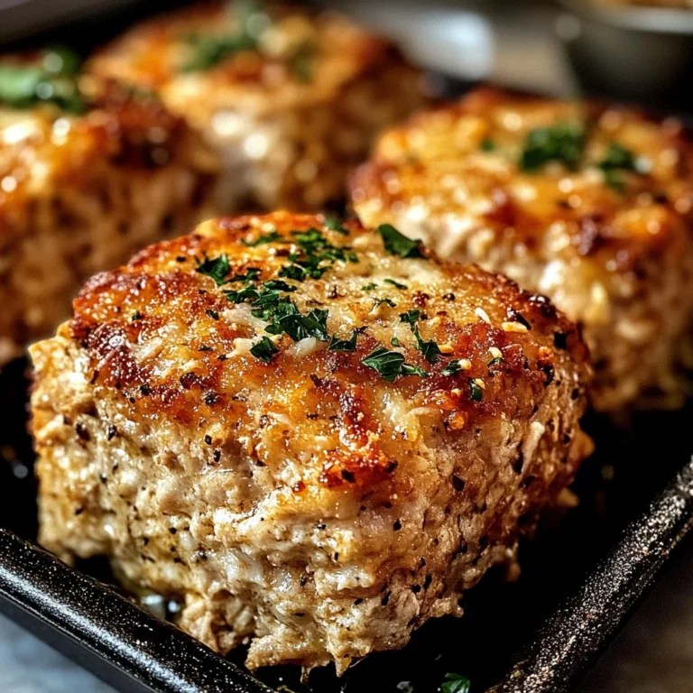 Garlic Parmesan Chicken Meatloaves
