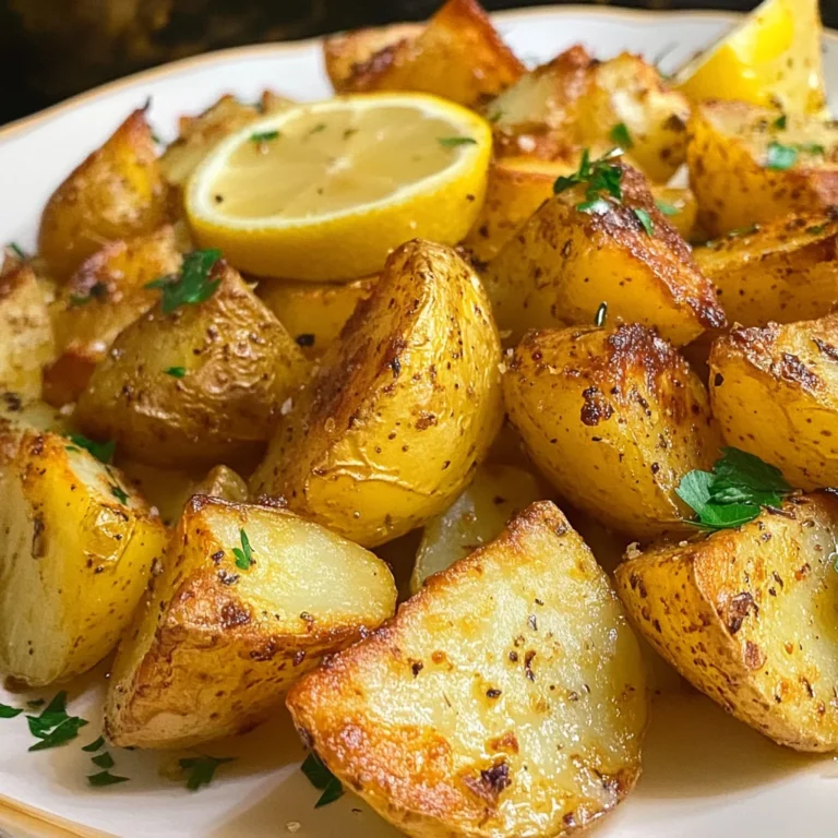 Greek Lemon Garlic Roasted Potatoes