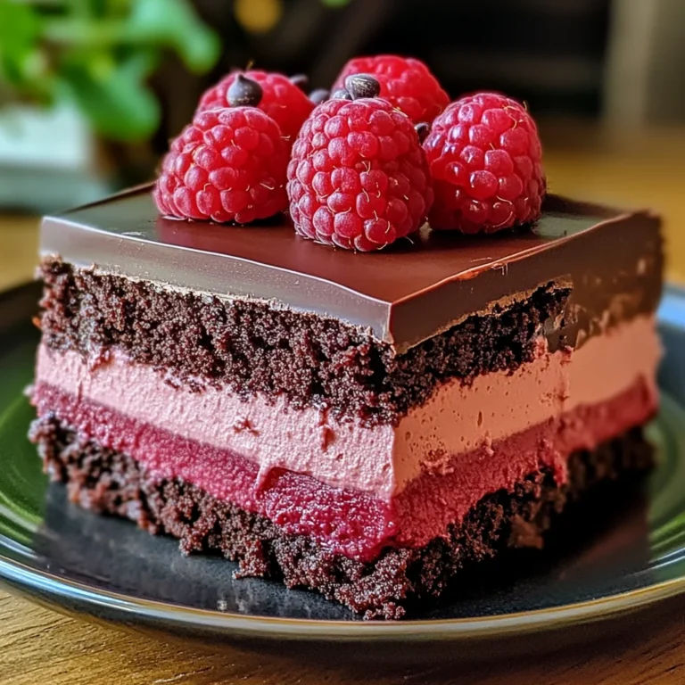 Heavenly Raspberry Chocolate Mousse Cake