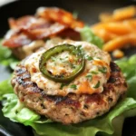 Jalapeño Popper Turkey Burgers