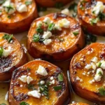 Roasted Sweet Potato Rounds with Honey & Feta