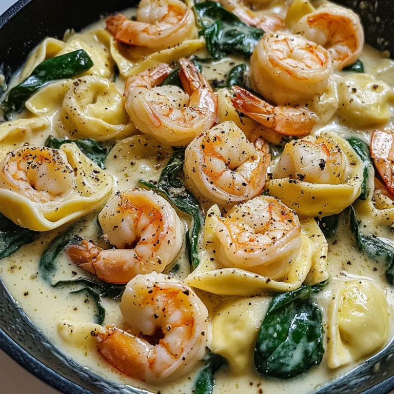 Shrimp Tortellini with Garlic Sauce