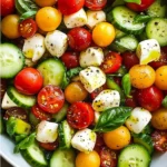 Tomato Cucumber Mozzarella Salad