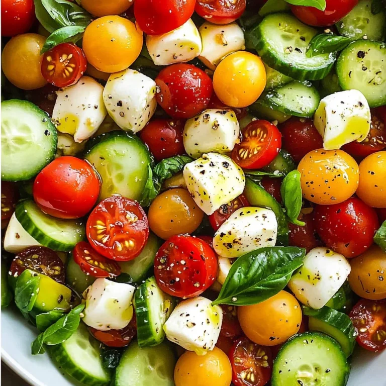 Tomato Cucumber Mozzarella Salad
