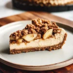 VEGAN APPLE CRUMBLE CHEESECAKE