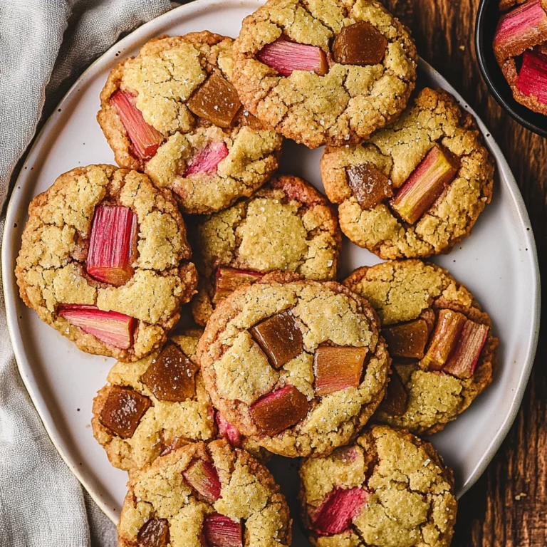 Brown Sugar Rhubarb Cookies: Chewy and Tangy Delight