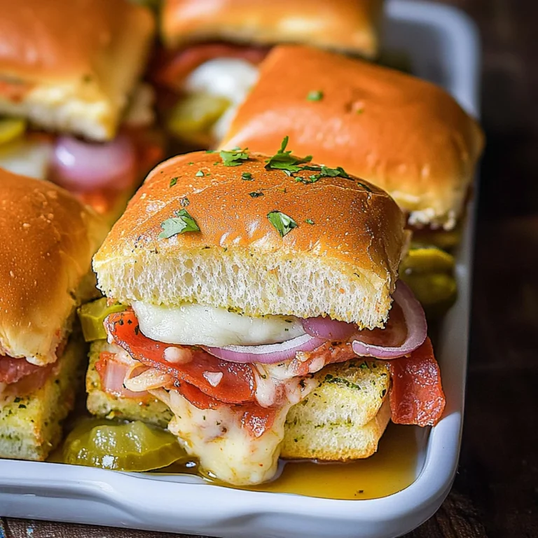Hot Italian Sub Sliders: Savory and Cheesy Delight