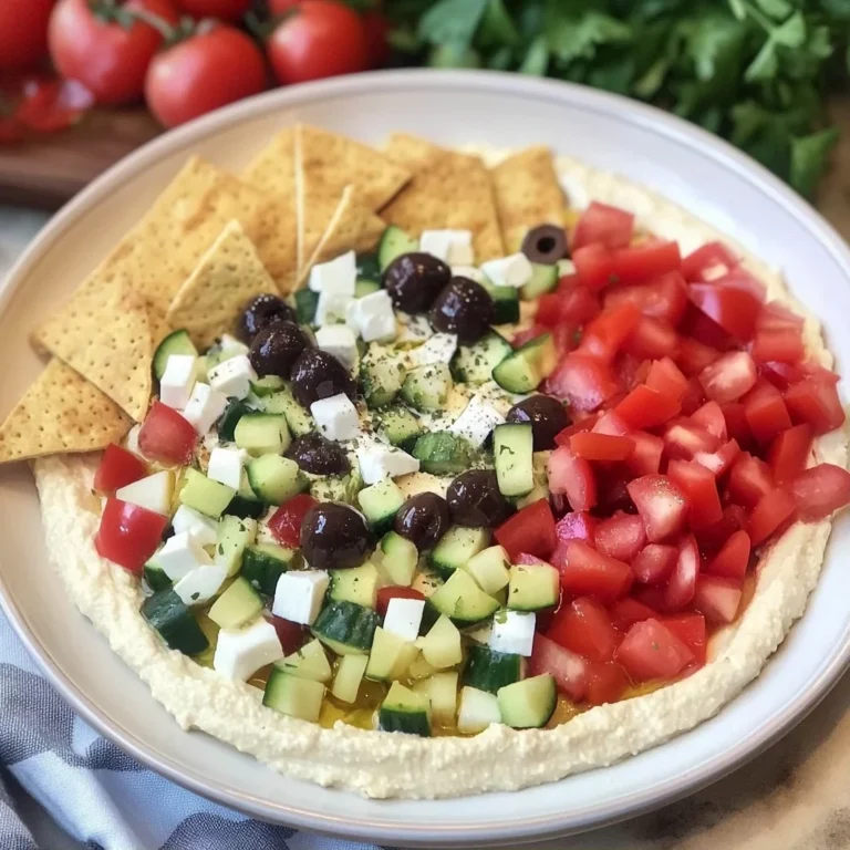 7 Layer Greek Hummus Dip: Flavor-Packed Delight