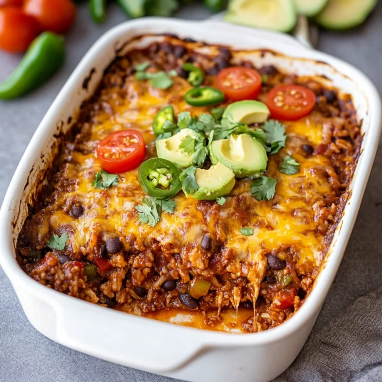 Beef Enchilada Casserole with Rice: Cheesy Comfort Food