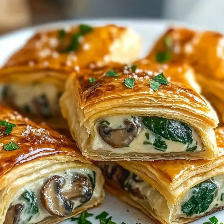 Creamy Mushroom & Spinach Stuffed Pastry Bites: Irresisti…