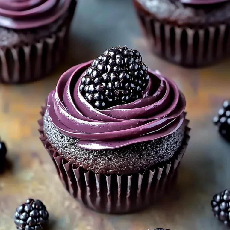Dark Chocolate Blackberry Cupcakes: Indulge in Decadent B…