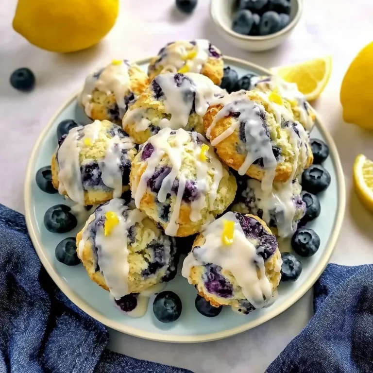 Delicious Blueberry Biscuits with Zesty Lemon Glaze