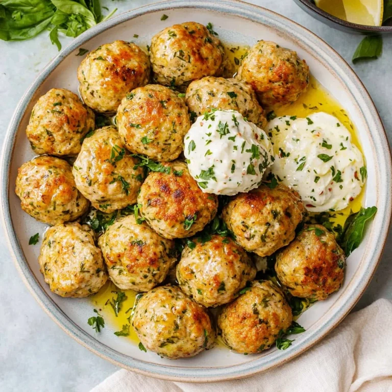 Greek Chicken Meatballs: Juicy and Flavorful Delight