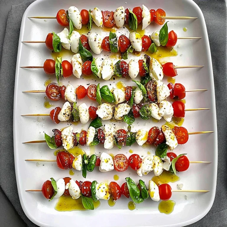 Mini Caprese Salad Skewers: Fresh and Flavor-Packed Bites