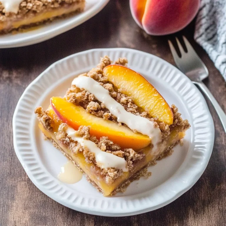 Peach Pie Crumble Bars: Sweet and Tangy Delight