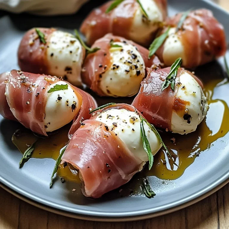 Prosciutto Wrapped Mozzarella Bites: Savory Snack Bliss