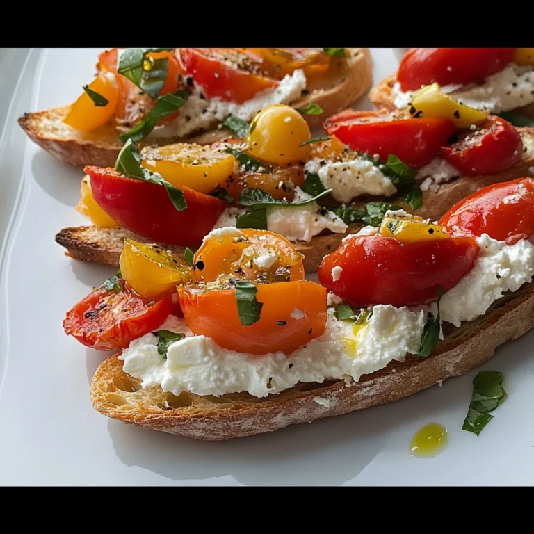 Tomato Crostini with Whipped Feta: A Flavor Explosion