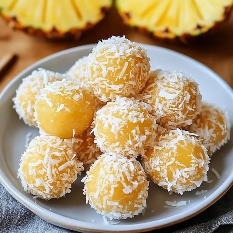 Tropical Pineapple Coconut Balls: Delightfully Chewy Treats