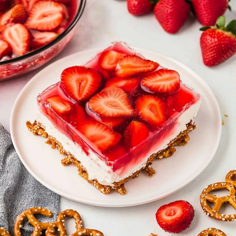 BEST Strawberry Pretzel Jello Salad Recipe: A Sweet Sensa…