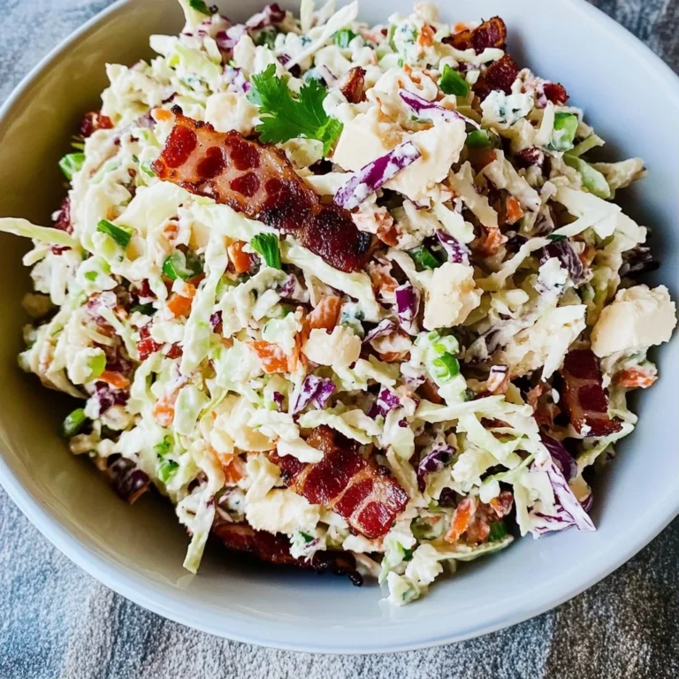 Bacon Blue Cheese Slaw: A Crunchy, Savory Delight