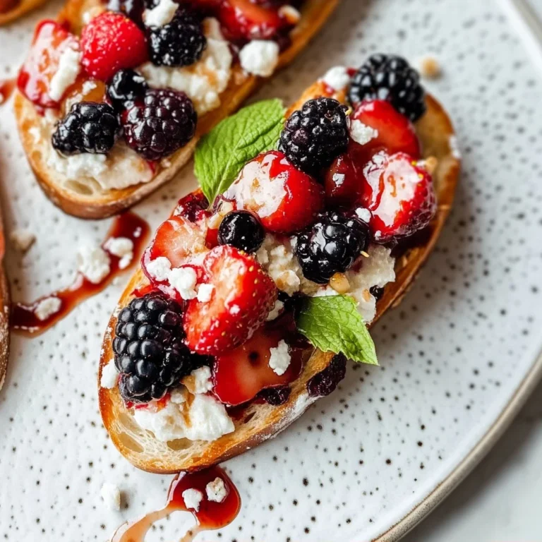 Berries & Goat Cheese Crostini: A Delightful Bite