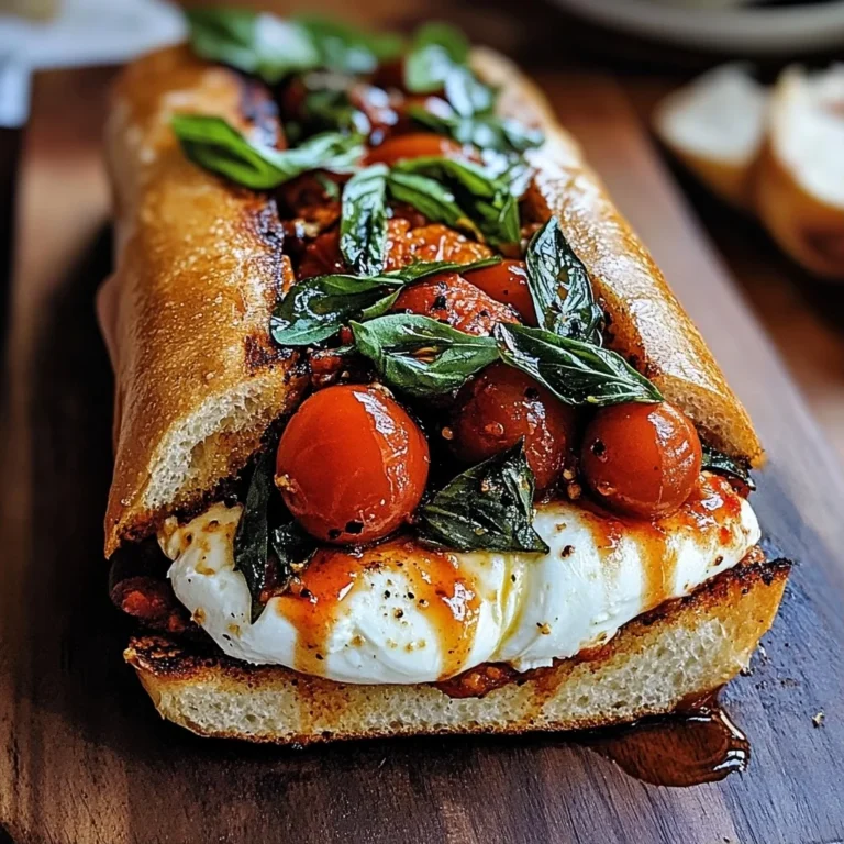 Burrata Caprese Sandwich with Cherry Tomato Confit: Divin…